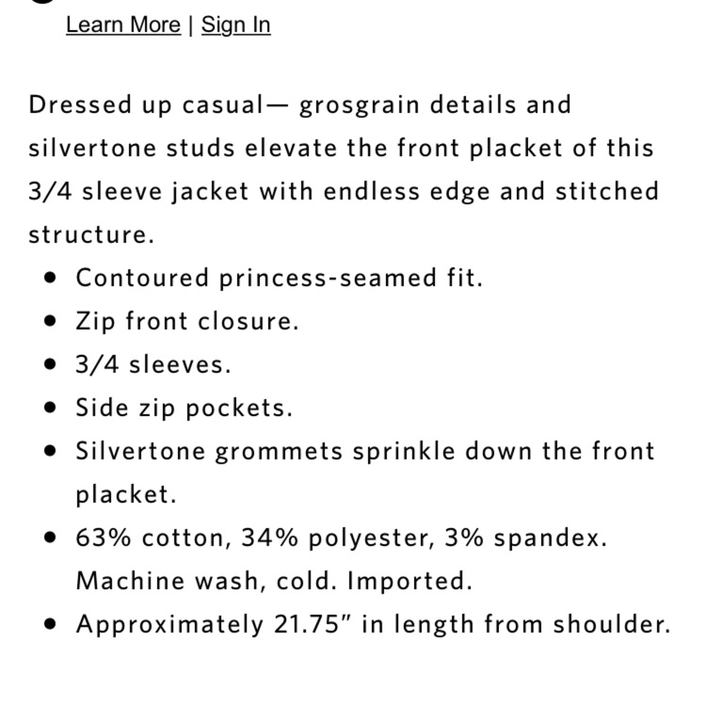 WHBM / Grommet Jacket - Picture 8 of 8